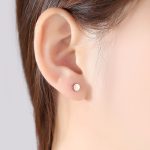 Josephine Small Round Plain Sterling Silver Earrings