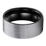 Kayden Black And Silver Tungsten Carbide Ring