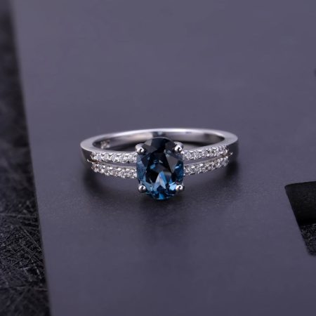 Kayla Natural London Blue Topaz Gemstone Jewelry Sets