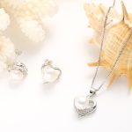 Kenzie Heart Freshwater Earrings Necklace  Pearl Pearl Jewelry Sets