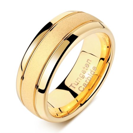 King Golden Color Tungsten Carbide Rings