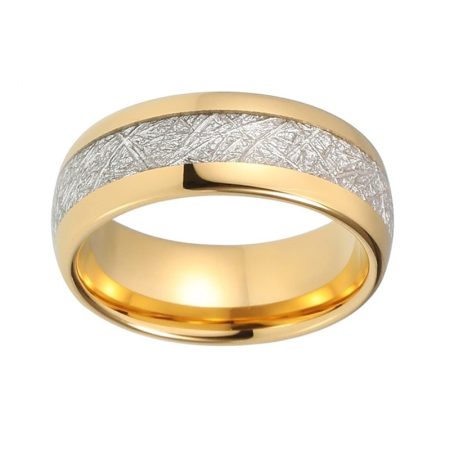 Kyle Tungsten Carbide Yellow Gold Wedding Band