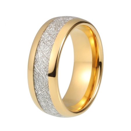 Kyle Tungsten Carbide Yellow Gold Wedding Band