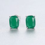 Leilani Stud Earrings With Cubic Zirconia In Sterling Silver