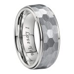 Levi Silver Hammered Tungsten Carbide Ring