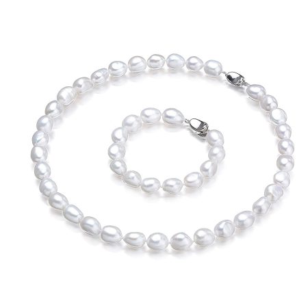 Lilian Freshwater Necklace Bracelet Pearl Jewelry Sets