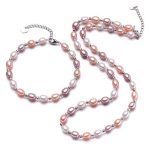 Lily Freshwater Necklace Bracelet Pearl Jewelry Sets