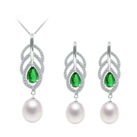 London Freshwater  Pearl Necklace Earrings Jewelry Sets