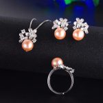 Mackenzie Natural Freshwater Earrings Necklace Ring Pearl Jewelry Sets