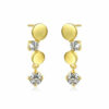 Madeline Stud Earrings With Cubic Zirconia In Sterling Silver