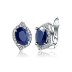 Melanie Natural Blue Sapphire Gemstone Stud Earrings