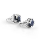 Melanie Natural Blue Sapphire Gemstone Stud Earrings