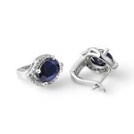 Melanie Natural Blue Sapphire Gemstone Stud Earrings