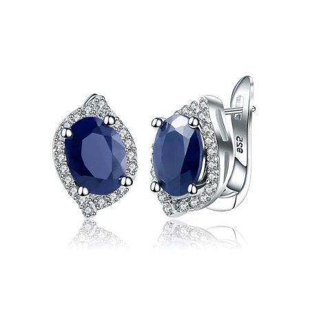 Melanie Natural Blue Sapphire Gemstone Stud Earrings