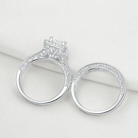 Milani Sterling Silver 2 Pcs Ring Set