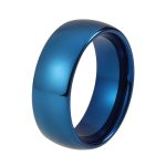 Miles Blue Tungsten Carbide Wedding Band Ring -8mm