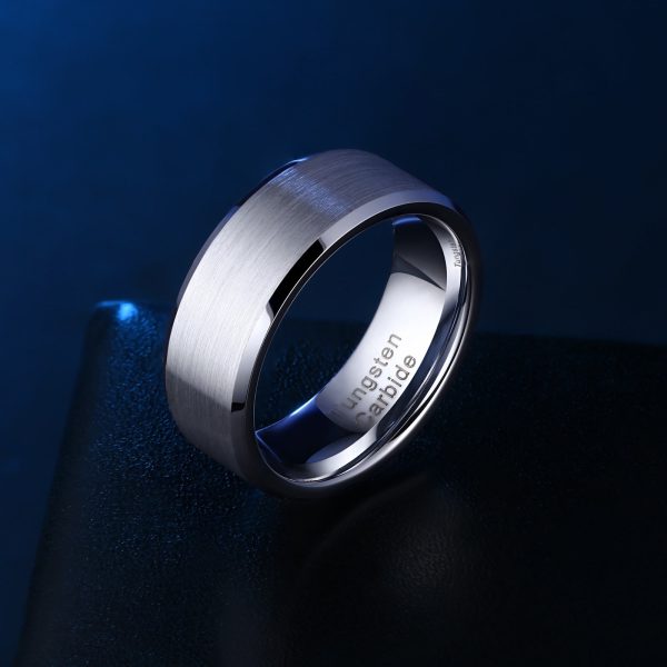 Miles Silver Tungsten Carbide Rings For Men
