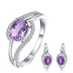 Miley Natural Amethyst Gemstone Jewelry Sets