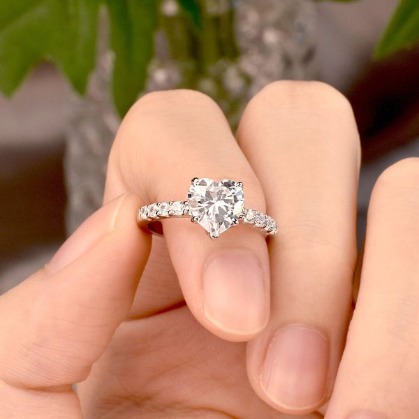 Millie Sterling Silver  Heart Ring For Women
