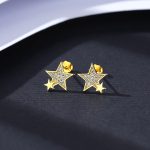 Miranda Cubic Zirconia Sterling Silver Star Stud Earrings