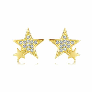 Miranda Cubic Zirconia Sterling Silver Star Stud Earrings