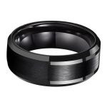 Nelson Classic Tungsten Carbide Black Wedding Bands