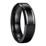 Nelson Classic Tungsten Carbide Black Wedding Bands