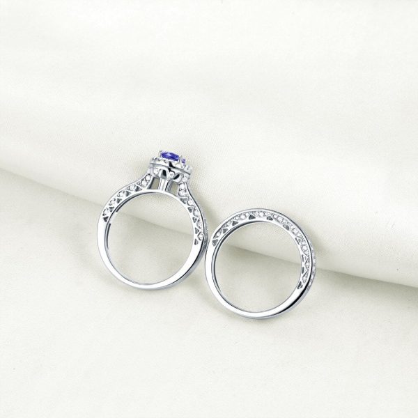 Nicole 2 Pcs  Sterling Silver  Ring Set
