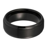 Noah Black Wedding Tungsten Carbide Ring For Men