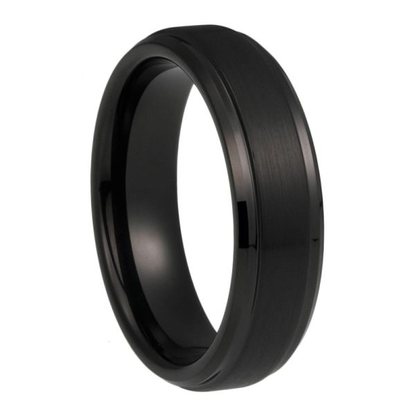 Noah Black Wedding Tungsten Carbide Ring For Men