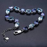 Olivia Natural Sky Blue Topaz And Mystic Quartz Gemstone Bracelets