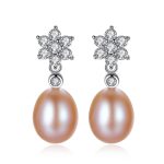 Olivia White Color Natural Pearl Stud Earrings