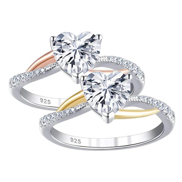 Parker Silver Yellow Rose Gold  Rings