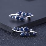 Remi Natural Blue Sapphire Gemstone Stud Earrings