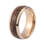 Rhett Tungsten Carbide Ring With Double Wood Inlay