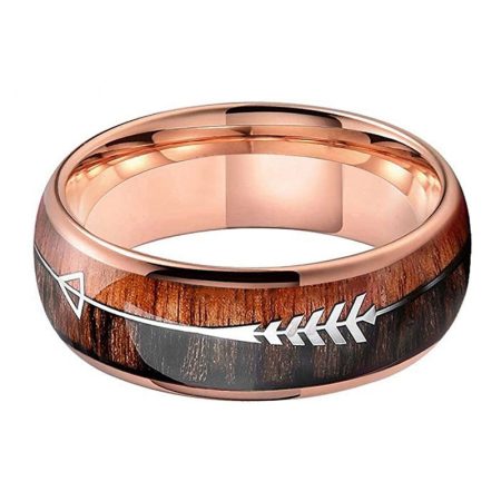 Rose Gold Tungsten Carbide Tungsten Wedding Ring For Men