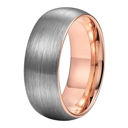 Santos Rose Gold Tungsten Carbide Tungsten Wedding Ring