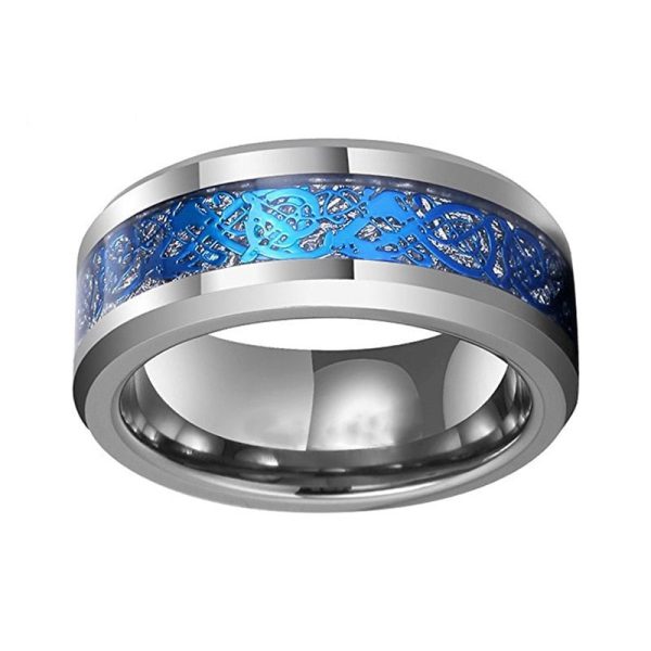 Scott Tungsten Carbide Engagement Ring With Carbon Inlay
