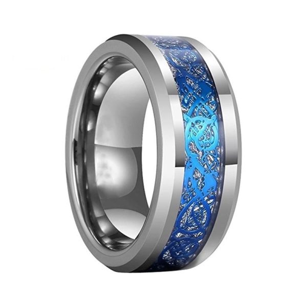 Scott Tungsten Carbide Engagement Ring With Carbon Inlay