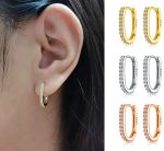 Sterling Silver Gold Hoop Earrings