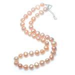 Sterling Silver Natural Freshwater Pearl Necklace