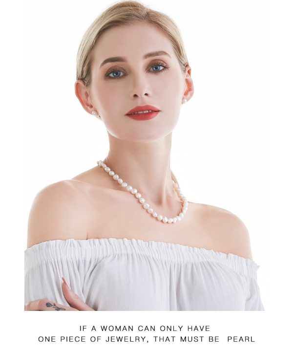 Sterling Silver Natural Freshwater Pearl Necklace