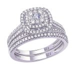 Sterling Silver Wedding Engagement Rings For Women
