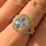 Tessa Sterling Silver Yellow Halo  Ring