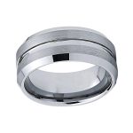 Vincenzo Classic Silver Tungsten Carbide Rings