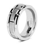 Will Silver Tungsten Carbide Ring -8mm
