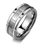 Will Silver Tungsten Carbide Ring -8mm