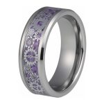 William Tungsten Carbide Rings For Men With Carbon Fiber Inlay